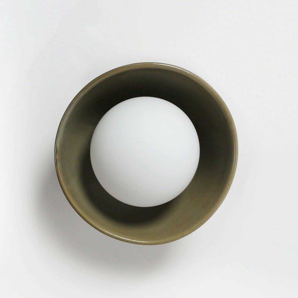 Robert Gordon Bowl sconce light, olive | Norsu Interiors