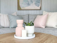 L&M Home Tray L&M Home Mona Round Tray - Chalk (6661688164540)