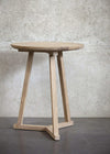 Ethnicraft Side Table tripod design made of natural oak with solid European wood finish