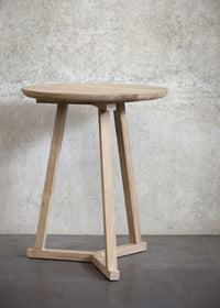 Ethnicraft Side Table tripod design made of natural oak with solid European wood finish