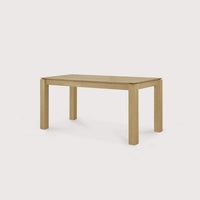 Ethnicraft Dining Table Slice made of solid natural oak with a simple, modern design and subtle corner details.