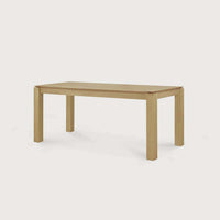 Ethnicraft Slice dining table made of natural oak with simple, elegant design and solid European wood construction