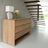 Ethnicraft Nordic chest of drawers in natural oak with three drawers and minimalist design