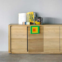 Ethnicraft Oak Shadow Sideboard in natural oak with minimalist design and solid European oak construction
