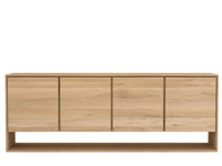 Ethnicraft Nordic Sideboard in natural oak with four doors and minimalist design