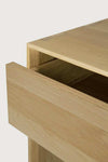 Ethnicraft Nordic Console in natural oak with two drawers, made from solid European oak wood.