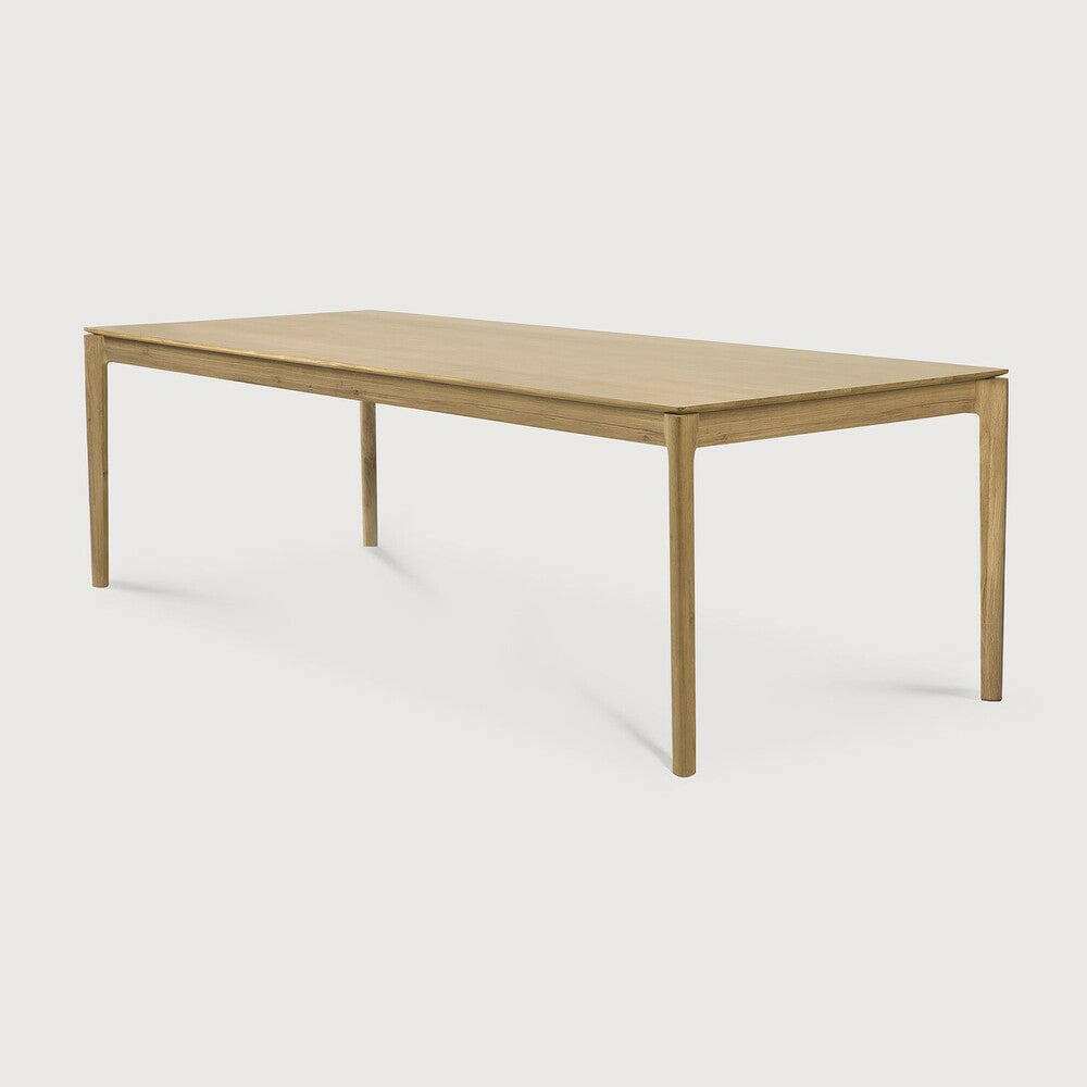 Ethnicraft Bok Dining Table in natural oak with solid European oak construction and minimalist design.
