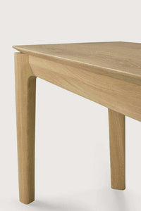 Ethnicraft Bok Bench seat in natural oak with solid European oak construction and hardwax oil finish