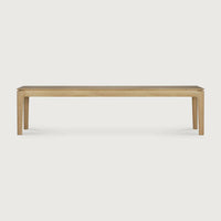 Ethnicraft Bok Bench in natural oak with solid wood construction and minimalist design