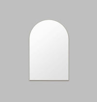 Middle of Nowhere Bjorn Arch oversized modern arched mirror with minimal frame on gray background