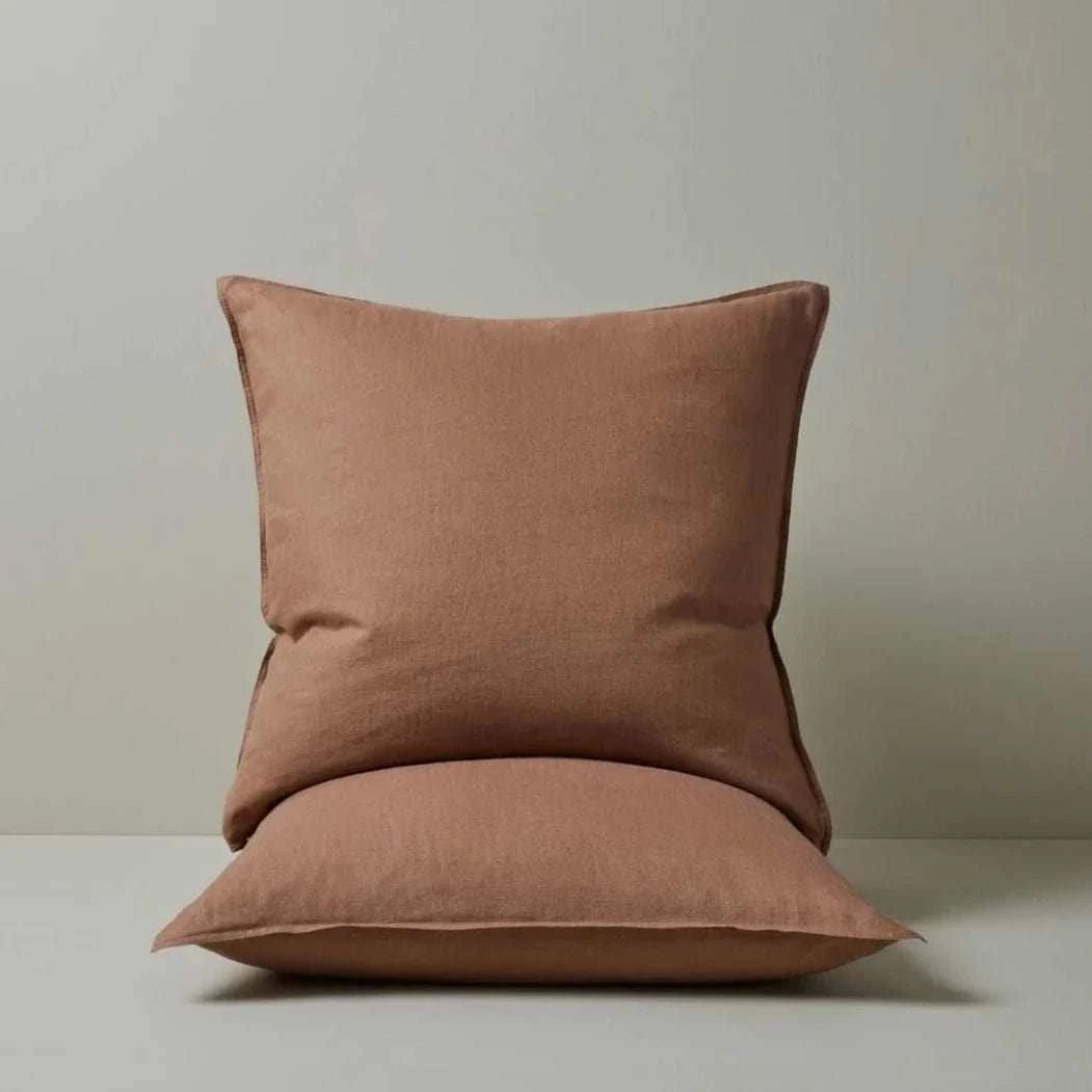 Weave Home Bed Linen Weave Home Ravello Euro Pillowcase Pair - Biscuit (7688130298105)