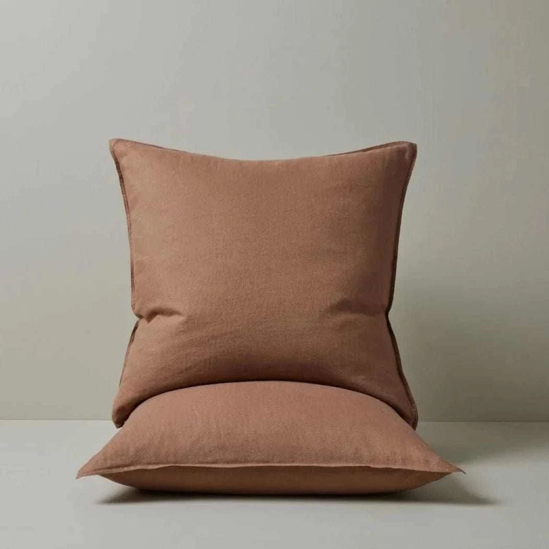 Weave Home Bed Linen Weave Home Ravello Euro Pillowcase Pair - Biscuit (7688130298105)