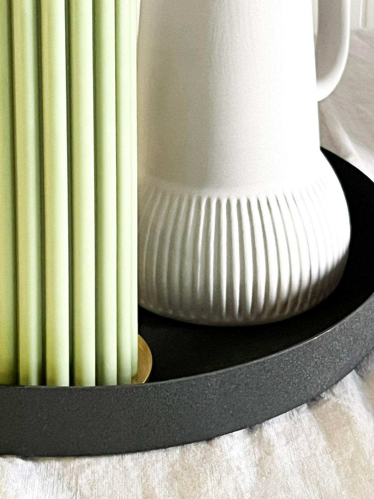 L&M Home Tray L&M Home Mona Round Tray - Black (6661685674172)