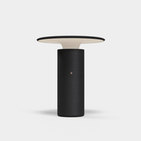 Pott Nais Table Lamp matte black handmade ceramic rechargeable LED light modern design