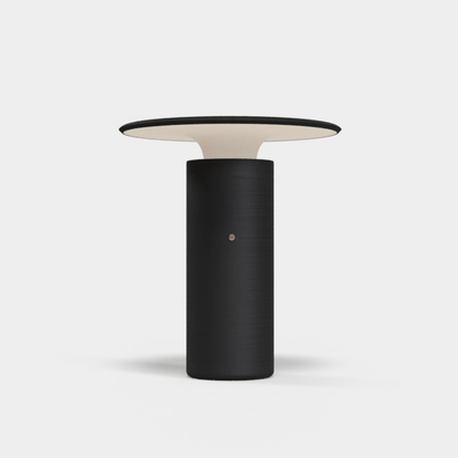 Pott Nais Table Lamp matte black handmade ceramic rechargeable LED light modern design