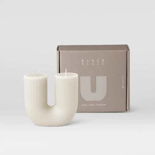 Black Blaze Candles Black Blaze Curl Curl Candle - White/Cream (6668470943932)