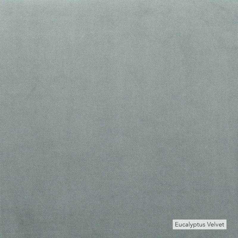 Close-up texture of eucalyptus velvet fabric for norsu Design your Own Ottoman upholstery