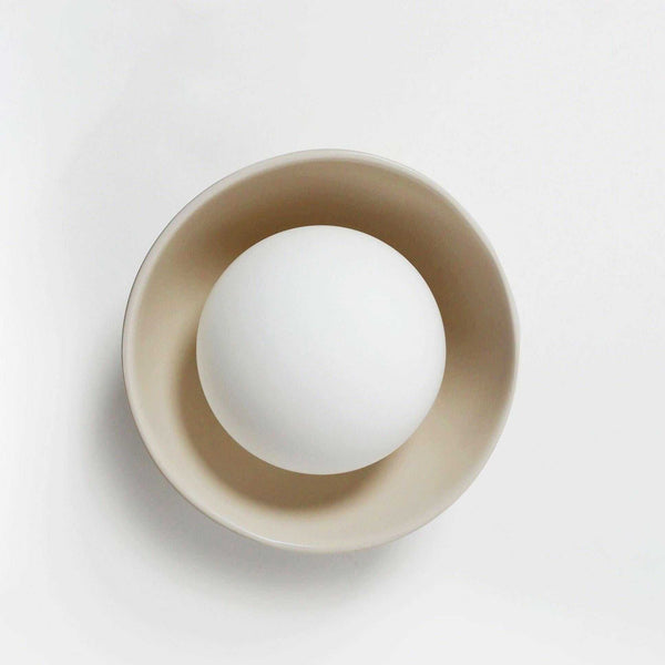 Robert Gordon Bowl sconce light, bone | Norsu Interiors