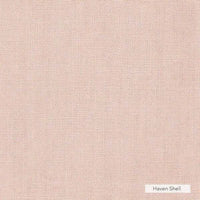 Close-up of blush pink commercially graded Warwick fabric texture for norsu Design your Own Ottoman upholstery option