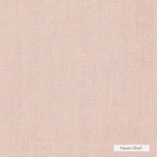 Close-up of blush pink commercially graded Warwick fabric texture for norsu Design your Own Ottoman upholstery option