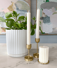 Black Blaze Candle Holders Black Blaze Fountain Brass Candle Holder - Medium (6202929774780)