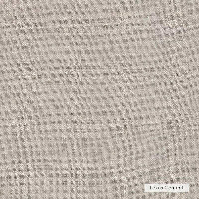 Close-up of Lexus Cement fabric, a neutral beige woven textile option for norsu Design your Own Ottoman upholstery