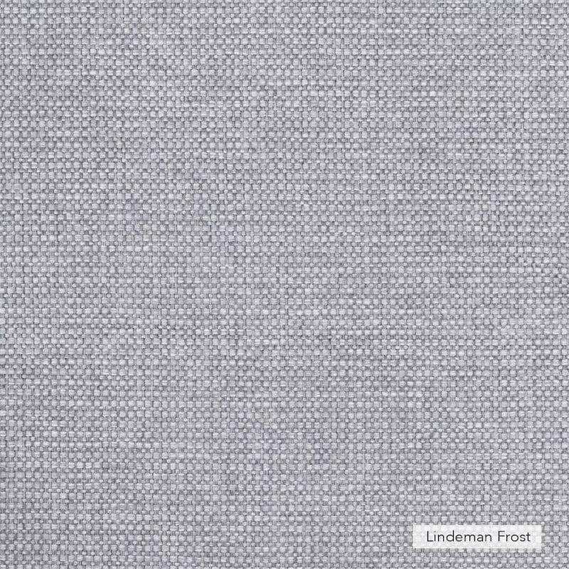Close-up of Lindeman Frost grey woven fabric for norsu Design your Own Ottoman upholstery
