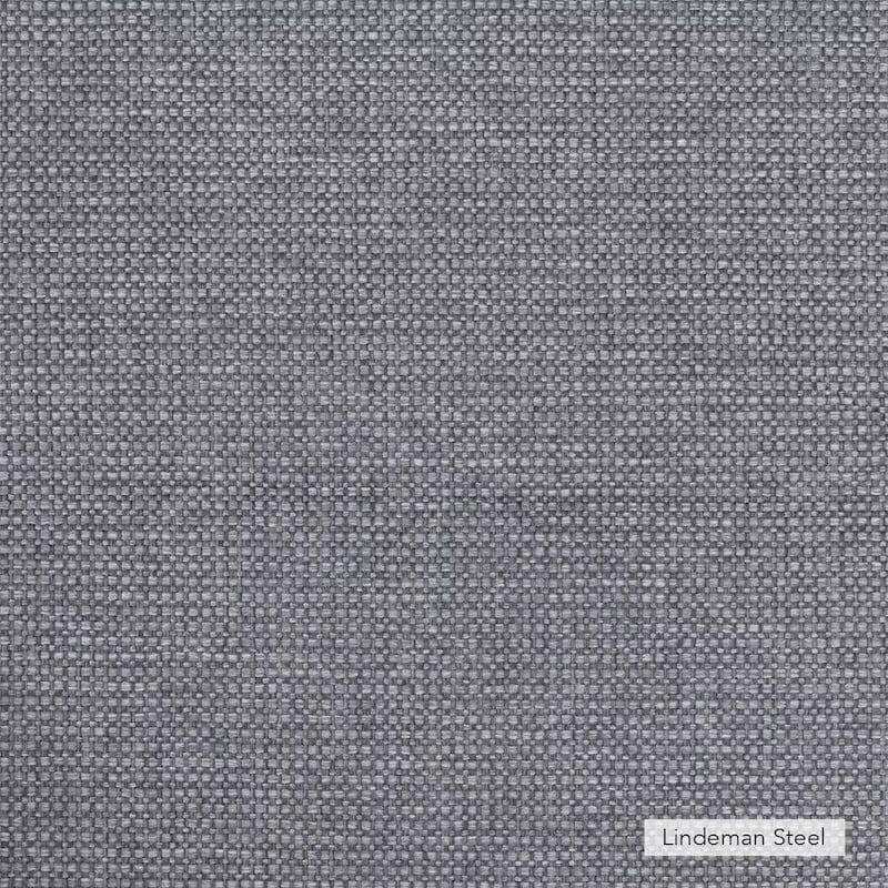 Close-up of Lindeman Steel fabric texture for norsu Design your Own Ottoman upholstery option.