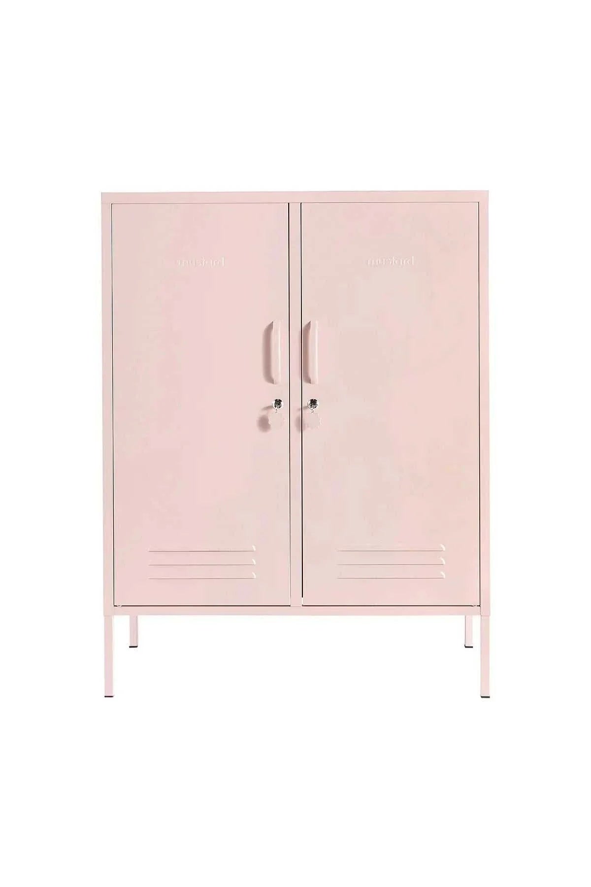 Pink Mustard Made Locker The Midi Blush with two doors, handles, and air vents for storage and organization
