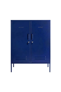 Blue Mustard Made Locker The Midi Navy with double doors and ventilation slots