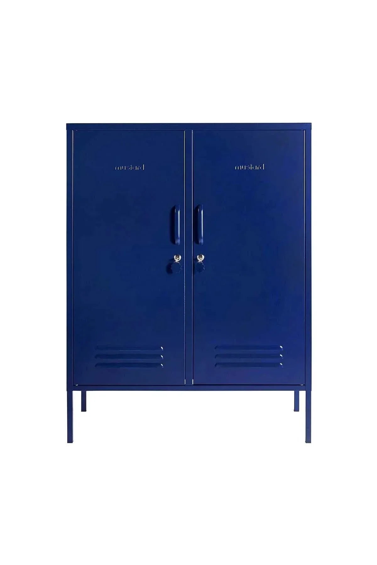 Blue Mustard Made Locker The Midi Navy with double doors and ventilation slots