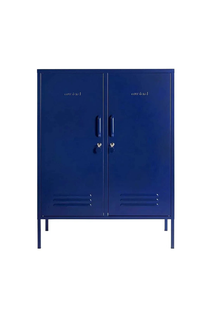 Blue Mustard Made Locker The Midi Navy with double doors and ventilation slots