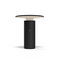 Pott Nais Table Lamp matte black handmade ceramic rechargeable LED lamp with modern design