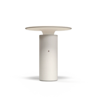 Pott Nais Table Lamp matte white handmade ceramic rechargeable LED light with modern minimalist design