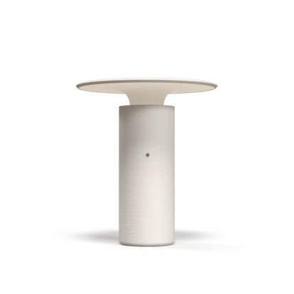 Pott Nais Table Lamp matte white handmade ceramic rechargeable LED light with modern minimalist design