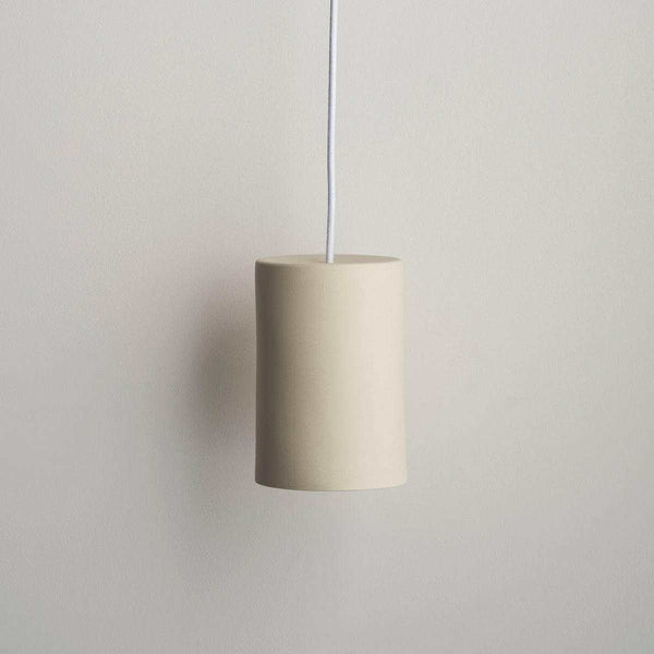 Robert Gordon Cylinder pendant light, bone | Norsu Interiors