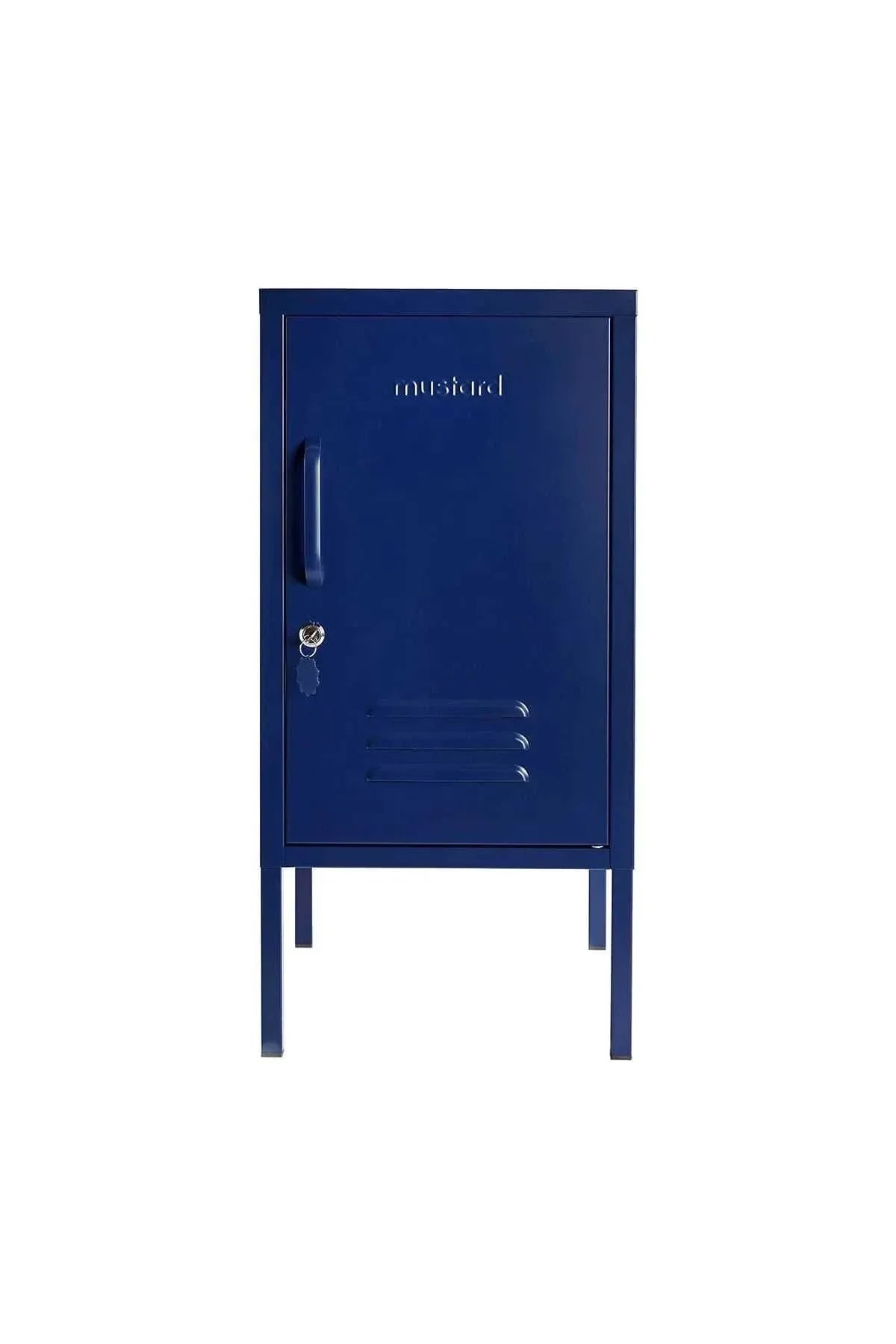 Mustard Made Locker The Shorty Navy metal storage locker with handle lock and air vents