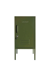 Mustard Made Locker The Shorty Olive small green metal storage cabinet with lock and vents