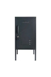 Mustard Made Locker The Shorty Slate metal storage locker with lock and vented door in dark gray
