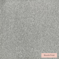 Close-up of Boucle Frost fabric texture for norsu Design your Own Ottoman upholstery option.