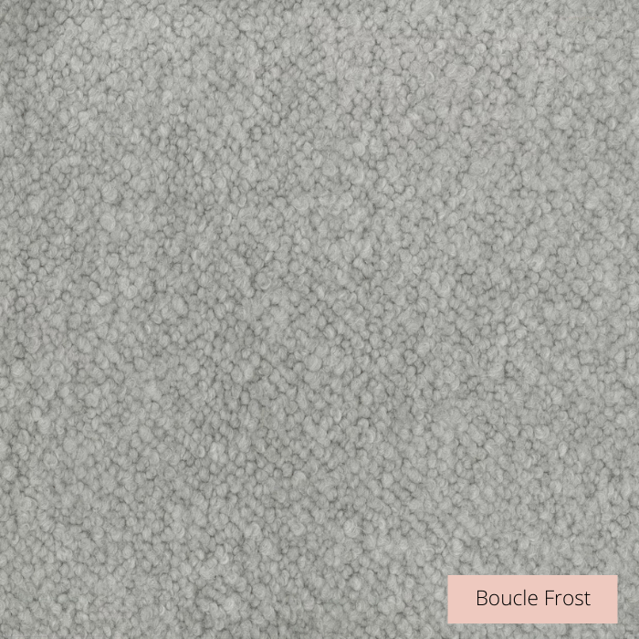 Close-up of Boucle Frost fabric texture for norsu Design your Own Ottoman upholstery option.