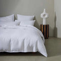 Weave Home Ravello Quilt Cover - White (Various Sizes)