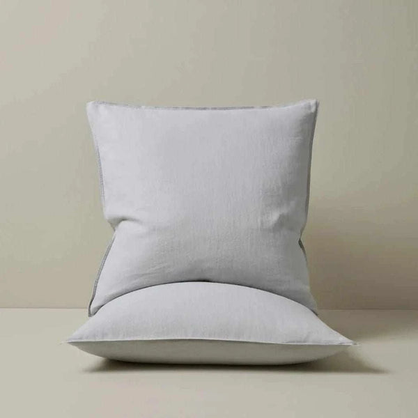 Weave Home Ravello euro pillowcase pair, silver | Norsu Interiors