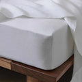 Weave Home Ravello Fitted Sheet - White (Various Sizes)