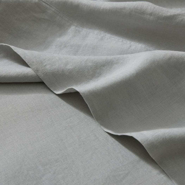 Weave Home Ravello flat sheet, silver | Norsu Interiors