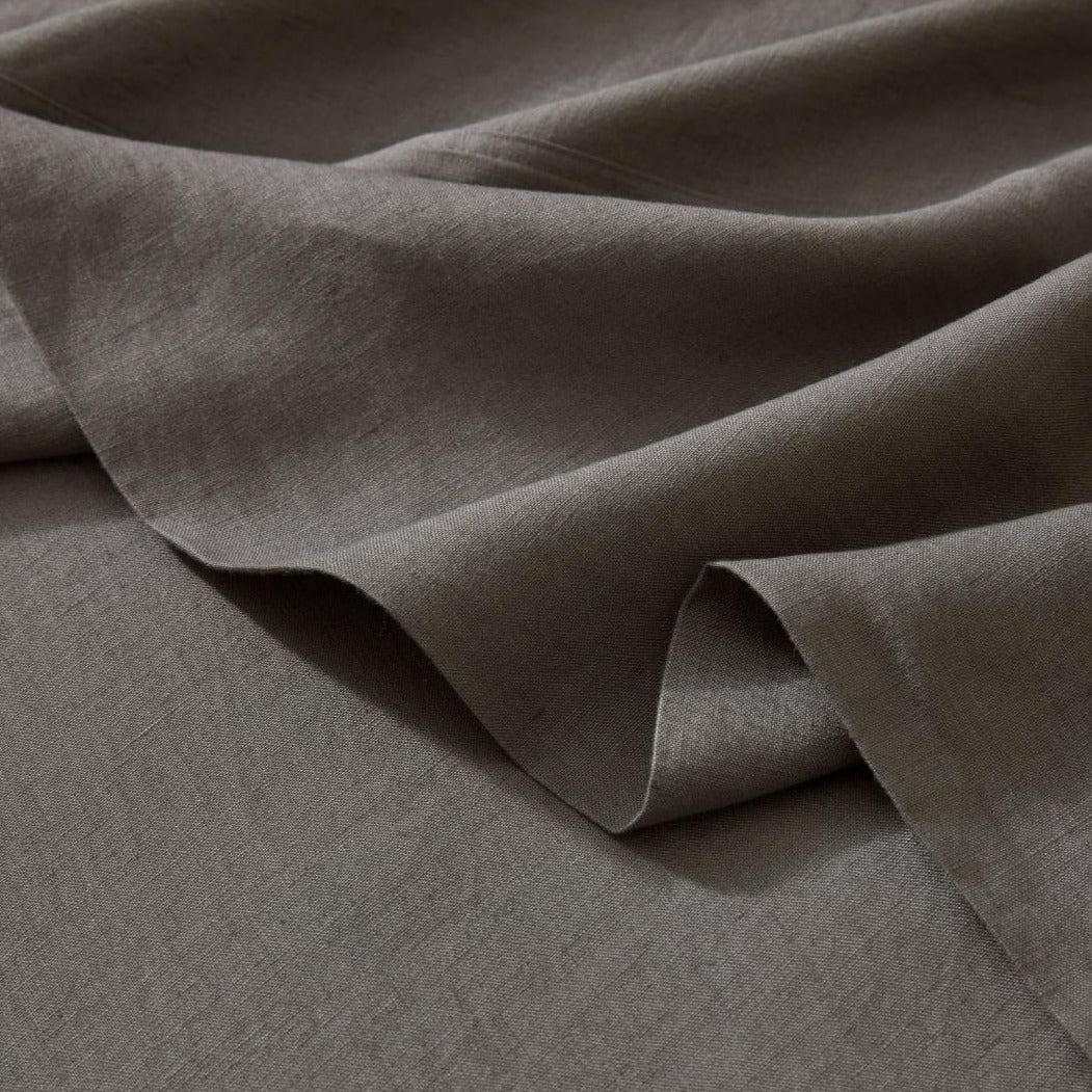 Weave Home Bed Linen Weave Home Ravello Flat Sheet - Charcoal (Various Sizes) (7688028389625)