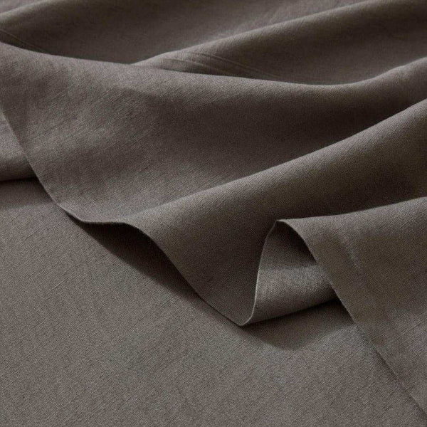 Weave Home Ravello flat sheet, charcoal | Norsu Interiors