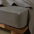 Weave Home Ravello Fitted Sheet - Charcoal (Various Sizes)