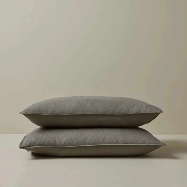 Weave Home Ravello pillowcase pair, charcoal | Norsu Interiors
