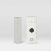 White cream Black Blaze Wide Candle pillar made from plant-based wax with packaging box